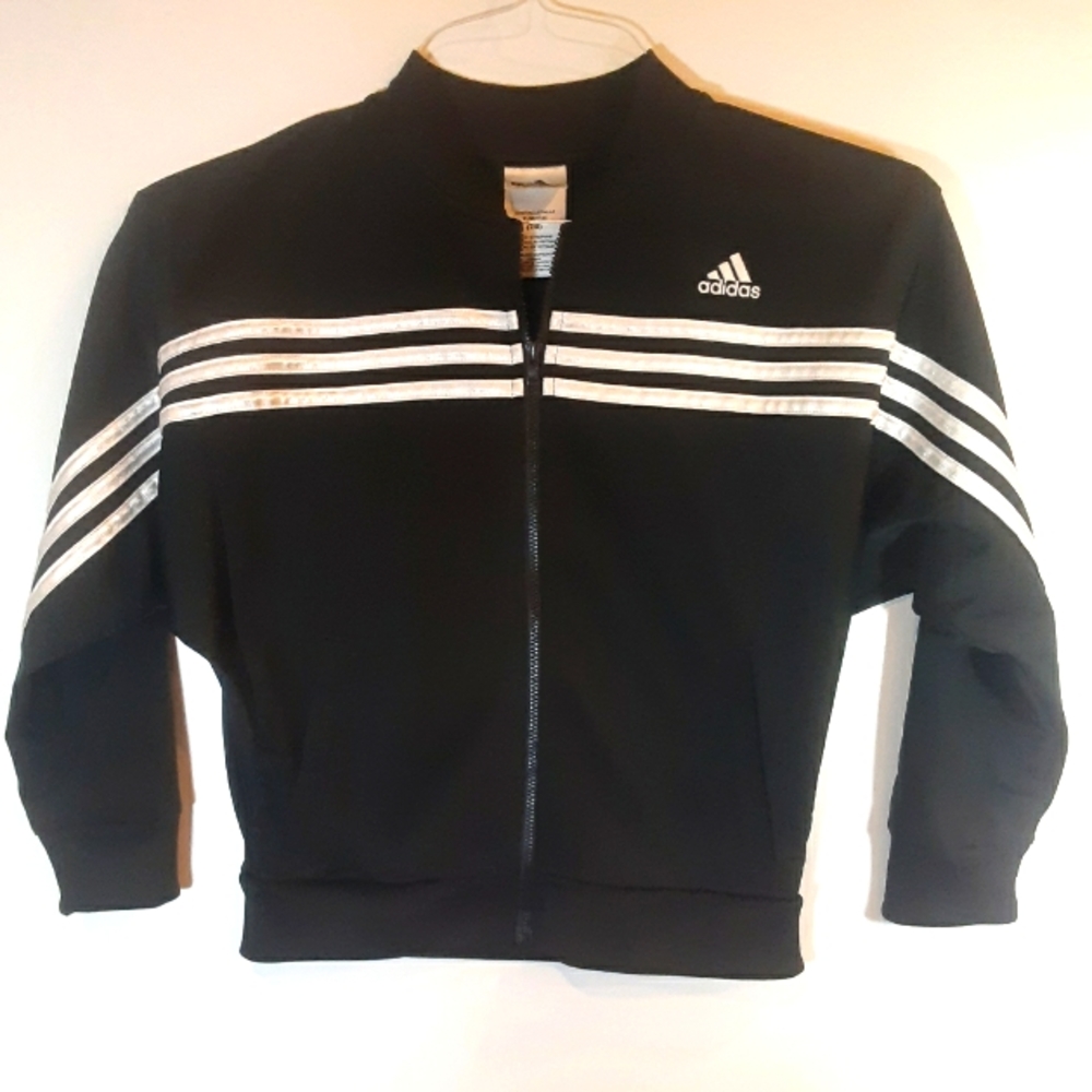 ADIDAS black kids jacket 7/8